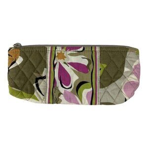 Vera Bradley Quilted Floral Cosmetic Pouch With Zipper Closure